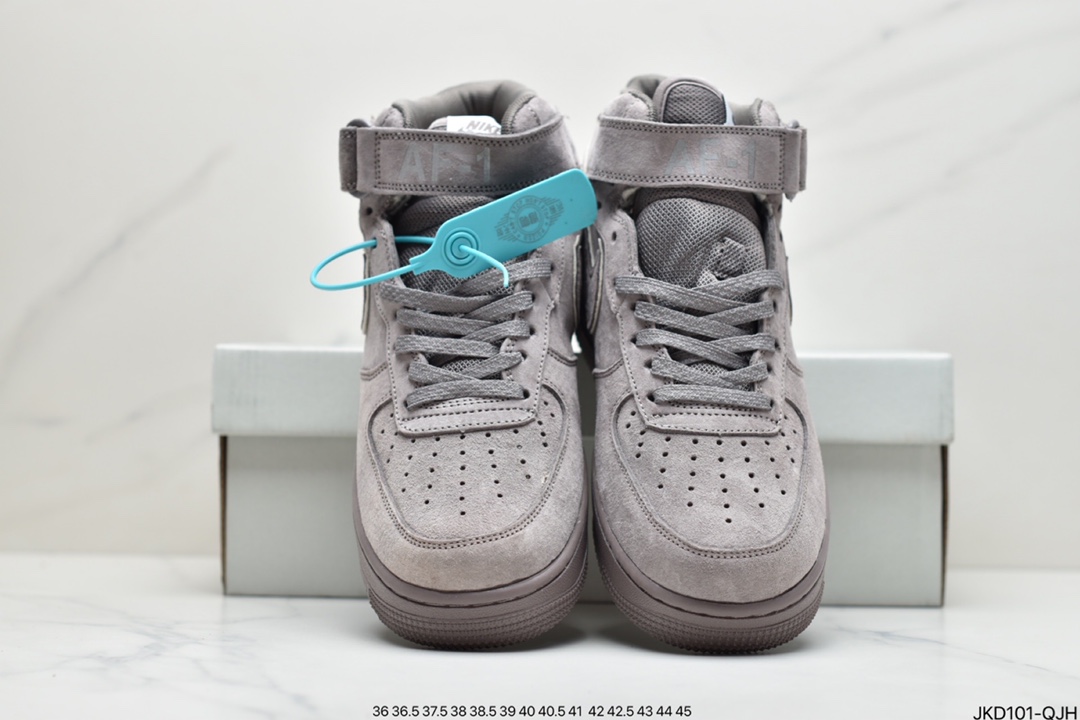 160 耐克Nk Air Force 1’07 Mid 空军一号3M反光中帮休闲板鞋 AA1118-005