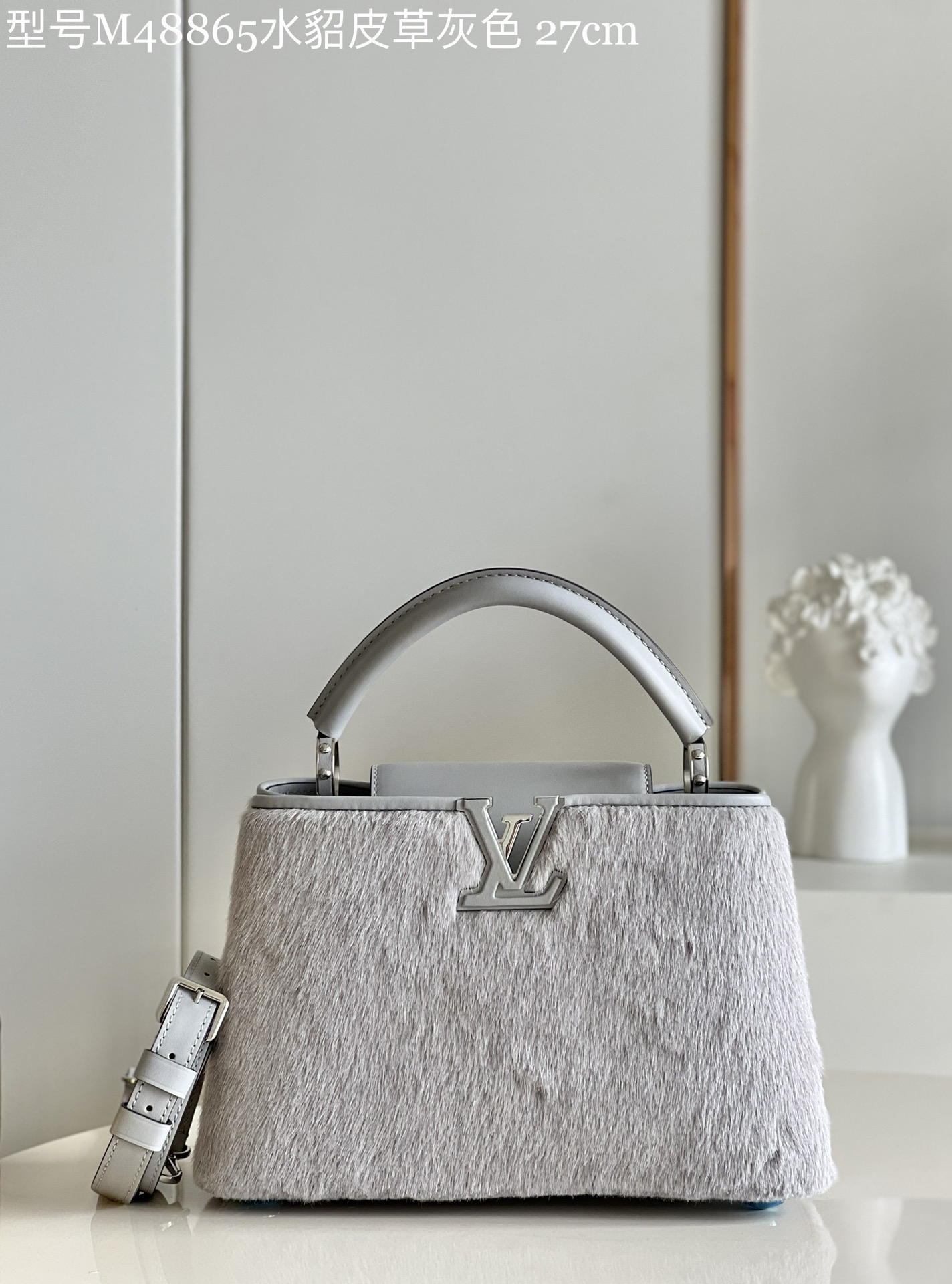 Louis Vuitton LV Capucines AAAAA+
 Bags Handbags Exclusive Cheap
 Grey Taurillon Cowhide Winter Collection M48865