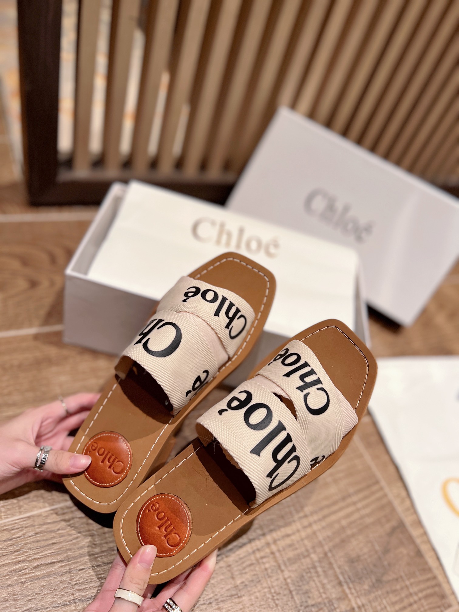 Chloé Woven Strap Heeled Sandals | Comfortable & Stylish Summer Slides 4 i1639741661 5455 2