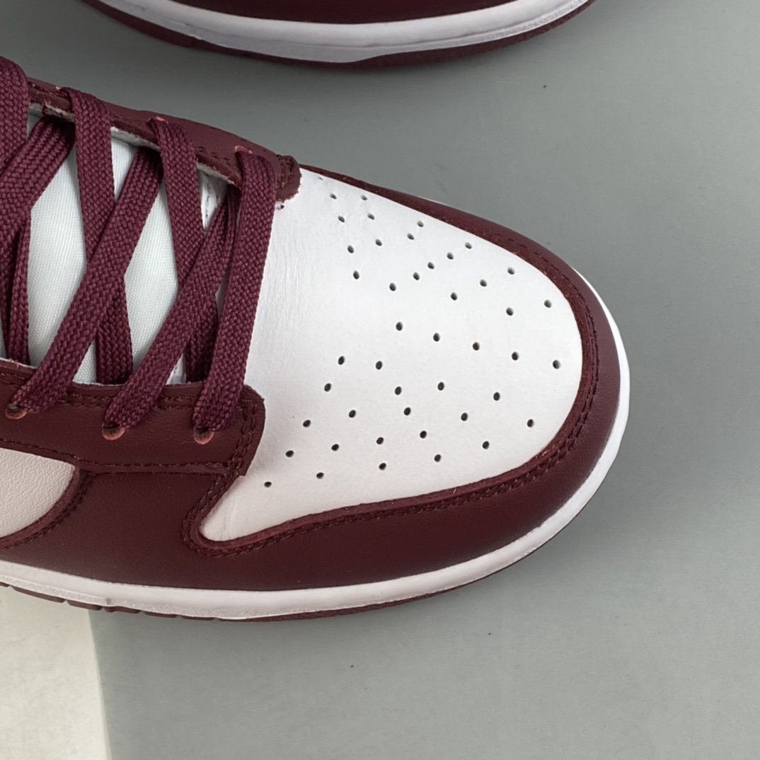 P220 NIKE SB Dunk Low Prm 酒红白配色SB扣碎篮板时尚休闲板鞋DD1503-108