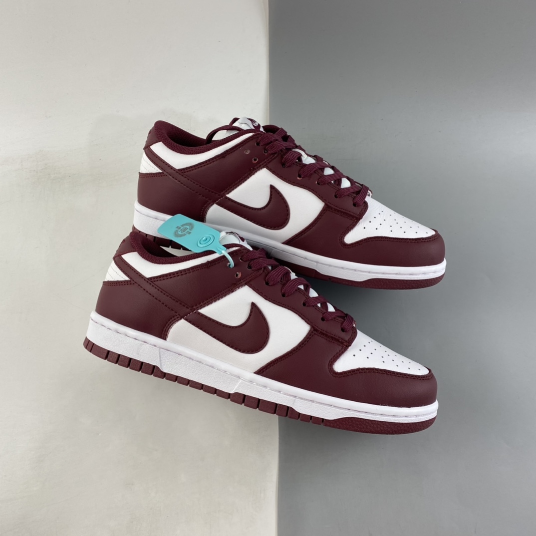 P220 NIKE SB Dunk Low Prm 酒红白配色SB扣碎篮板时尚休闲板鞋DD1503-108