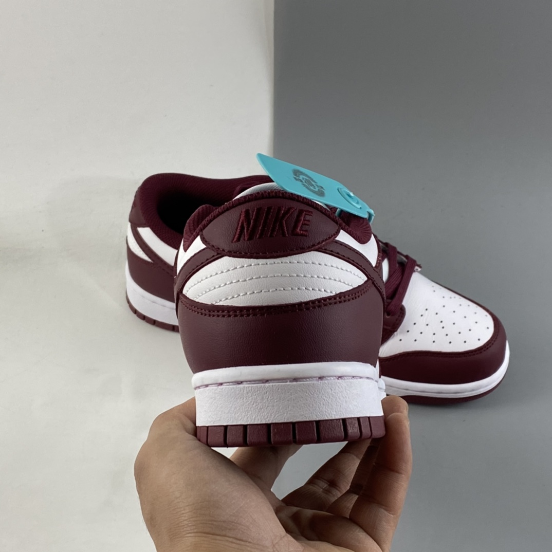 P220 NIKE SB Dunk Low Prm 酒红白配色SB扣碎篮板时尚休闲板鞋DD1503-108