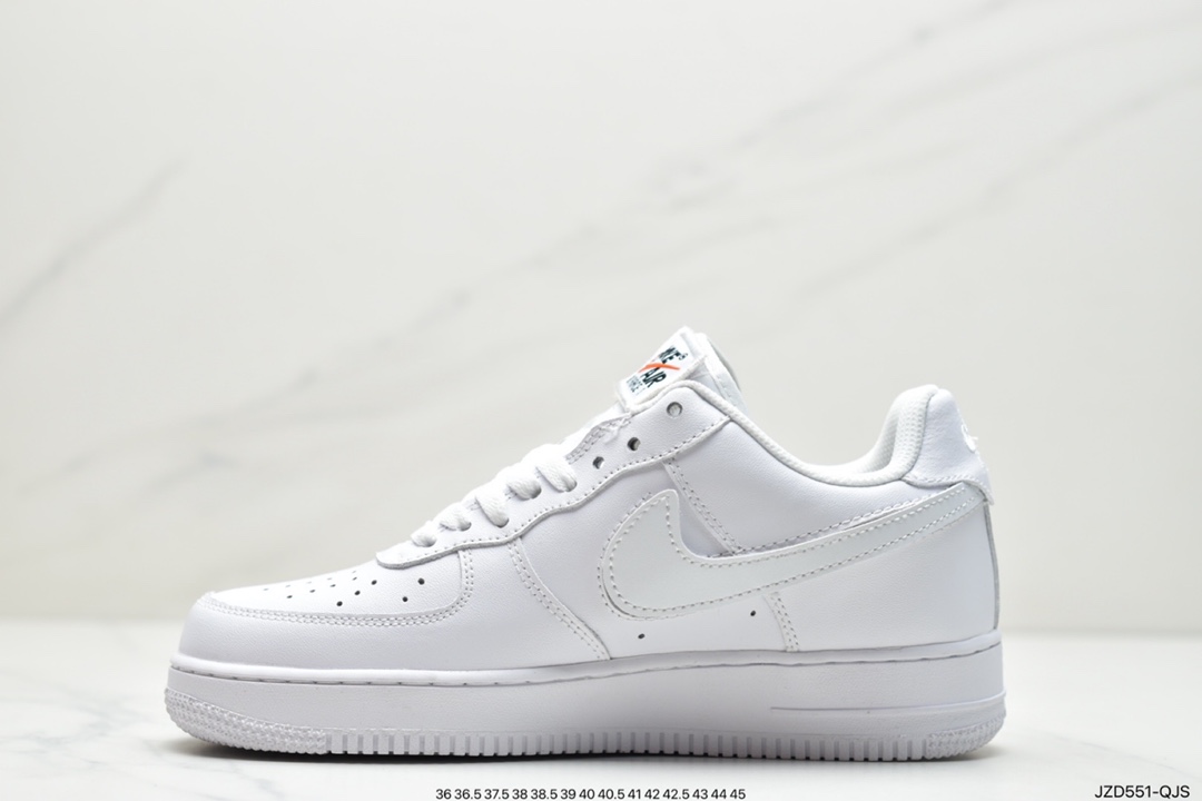 140 耐克Nike Air Force 1 07 QS“ Swoosh Pack”魔术贴彩色勾换空军一号经典搭百休闲运动板鞋“浅米彩虹勾”AH8462-101