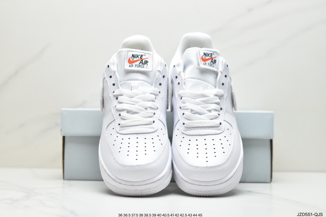 140 耐克Nike Air Force 1 07 QS“ Swoosh Pack”魔术贴彩色勾换空军一号经典搭百休闲运动板鞋“浅米彩虹勾”AH8462-101