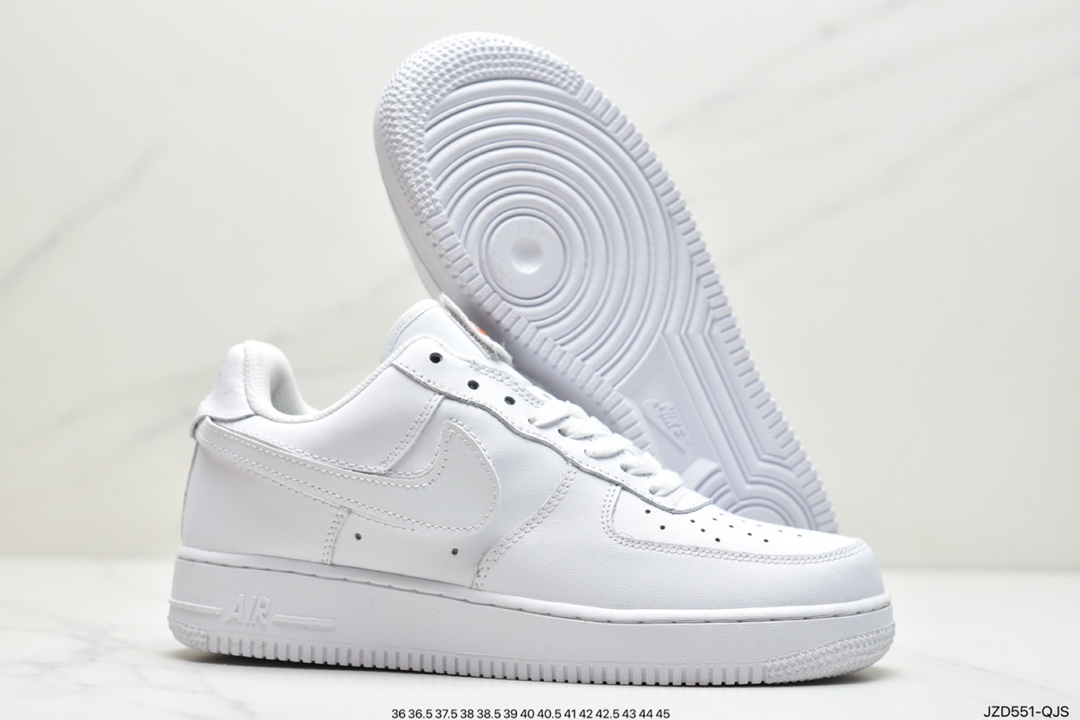 140 耐克Nike Air Force 1 07 QS“ Swoosh Pack”魔术贴彩色勾换空军一号经典搭百休闲运动板鞋“浅米彩虹勾”AH8462-101