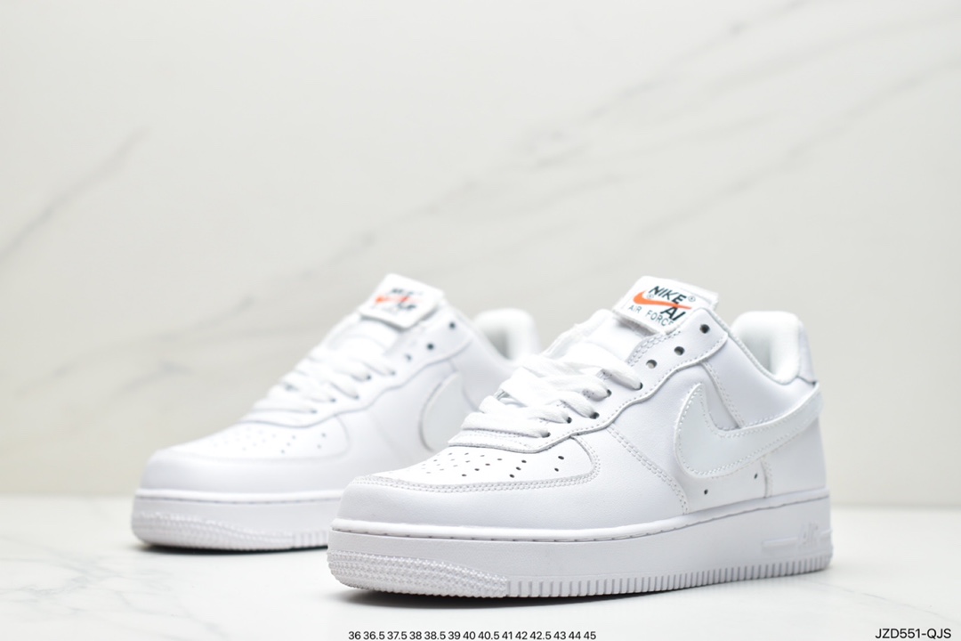 140 耐克Nike Air Force 1 07 QS“ Swoosh Pack”魔术贴彩色勾换空军一号经典搭百休闲运动板鞋“浅米彩虹勾”AH8462-101