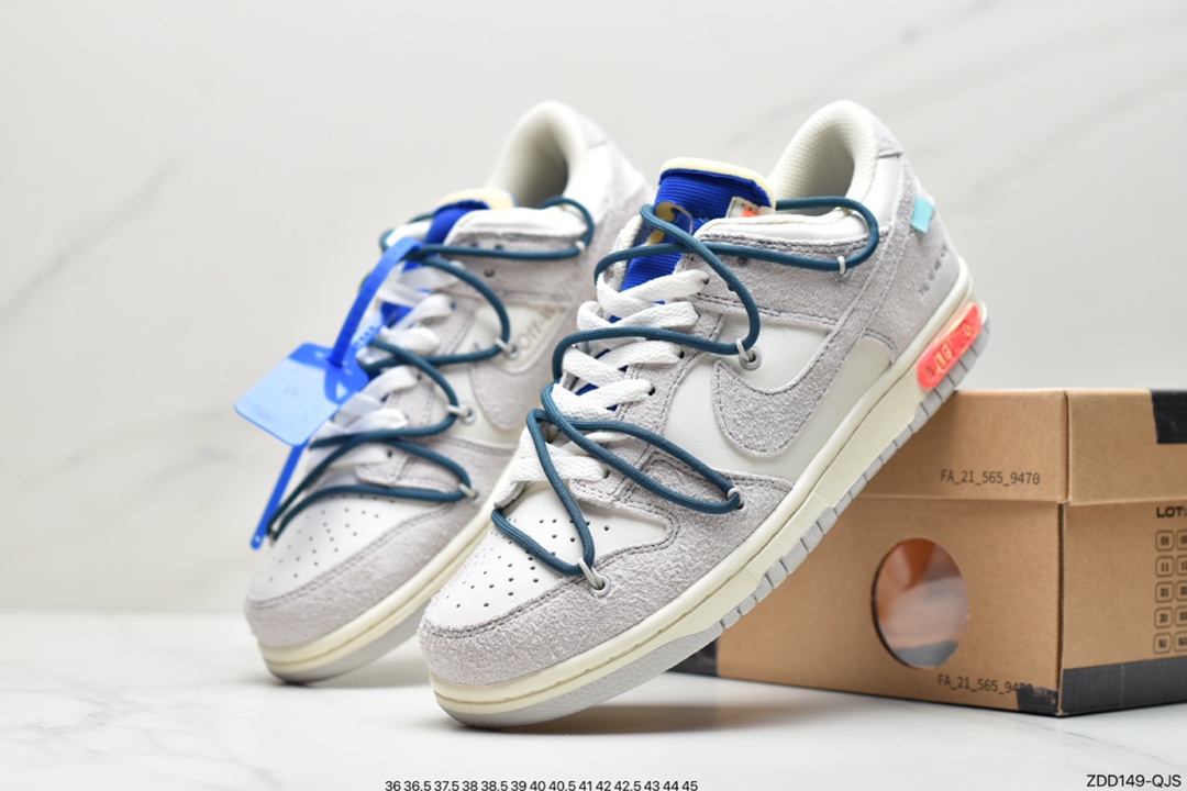 230 Off-White x Nike Dunk Low NO.3白鞋带 蓝扣 纯原大厂DM1602-124