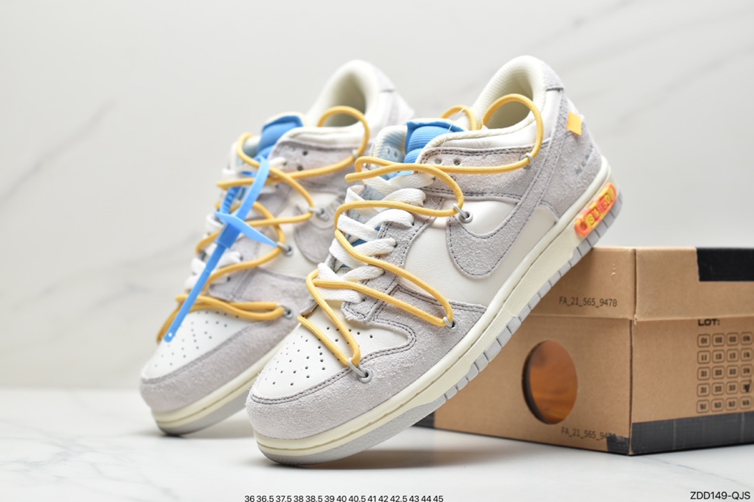 230 Off-White x Nike Dunk Low NO.3白鞋带 蓝扣 纯原大厂DM1602-124