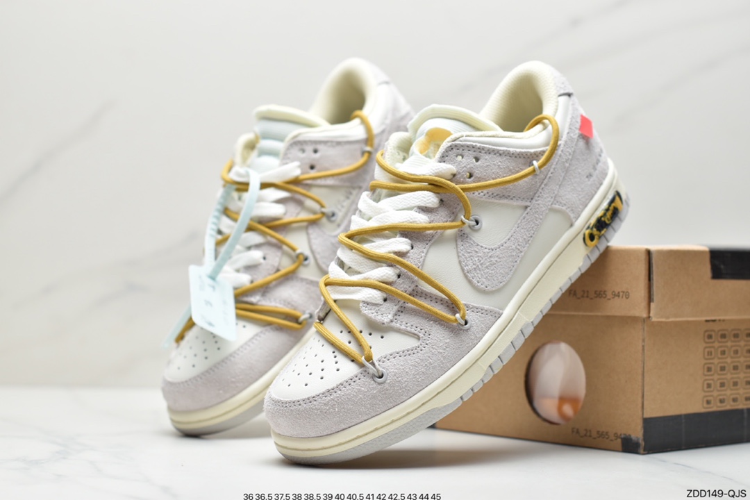 230 Off-White x Nike Dunk Low NO.3白鞋带 蓝扣 纯原大厂DM1602-124
