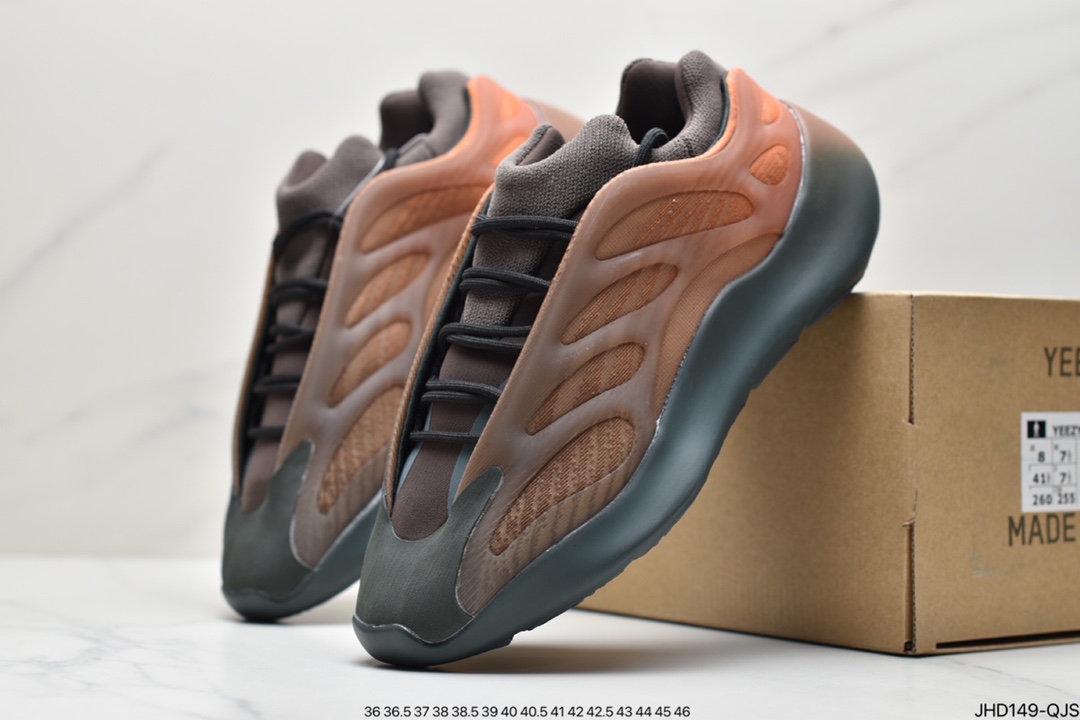 190 Adidas 阿迪达斯 Yeezy 700V3  侃爷椰子鞋面异型复古老爹鞋 GY4109