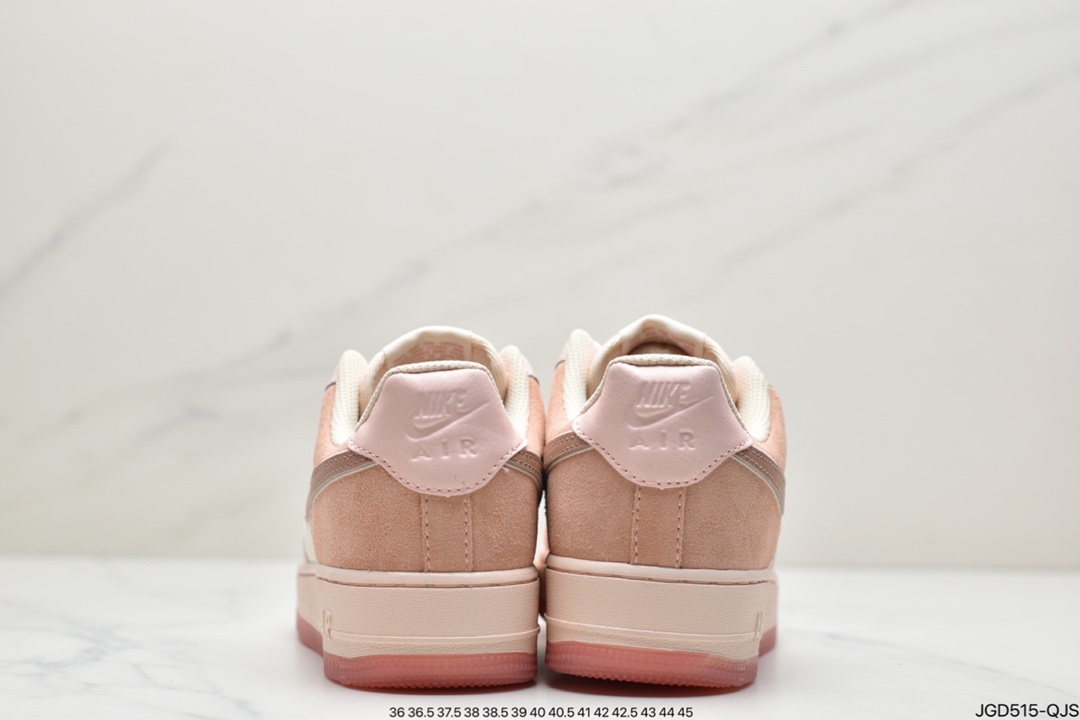 180 耐克 Nike Air Force 1 Low ’07 PRM 浅粉拼接 空军一号低帮百搭休闲运动板鞋 896185-603