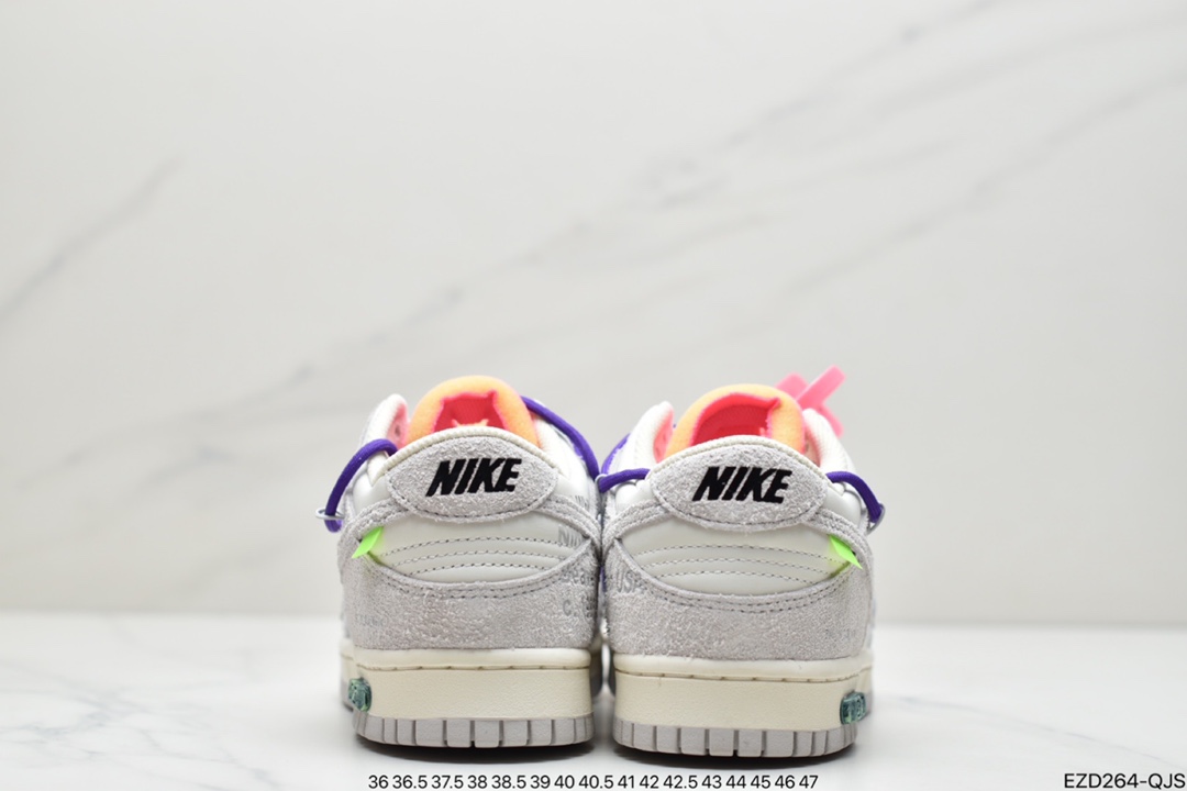 360 Off-White x Nike Dunk Low NO.3白鞋带 蓝扣 DM1602-124