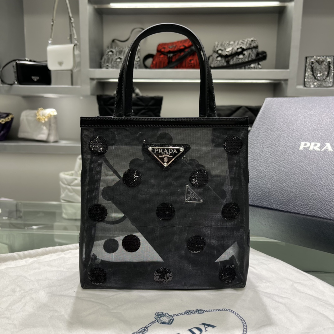 Prada 亮片波点黑