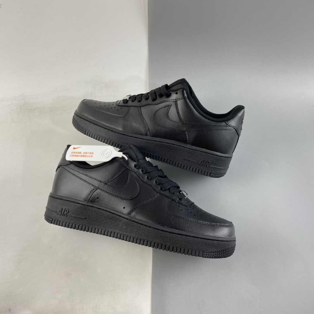 P150  NIKE Air Force 1 ’07 ”全黑” 空军一号低帮休闲运动板鞋 315122-001