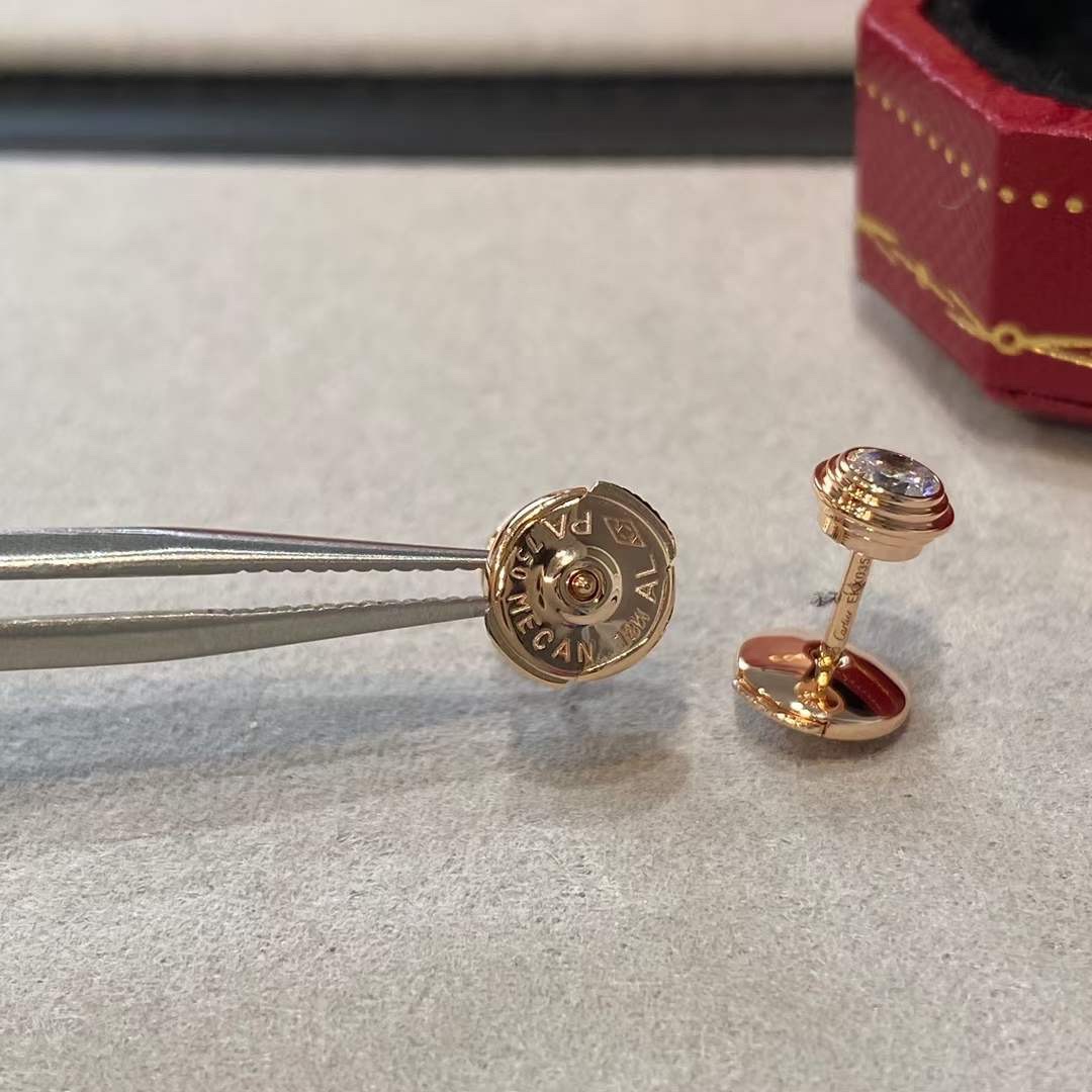 Cartier Cartier 卡地亚 飞碟单钻耳钉 玫瑰金