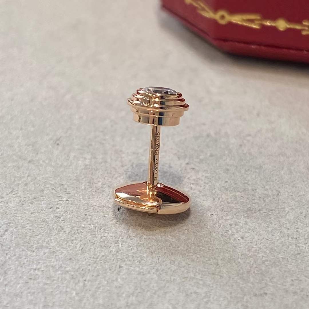Cartier Cartier 卡地亚 飞碟单钻耳钉 玫瑰金