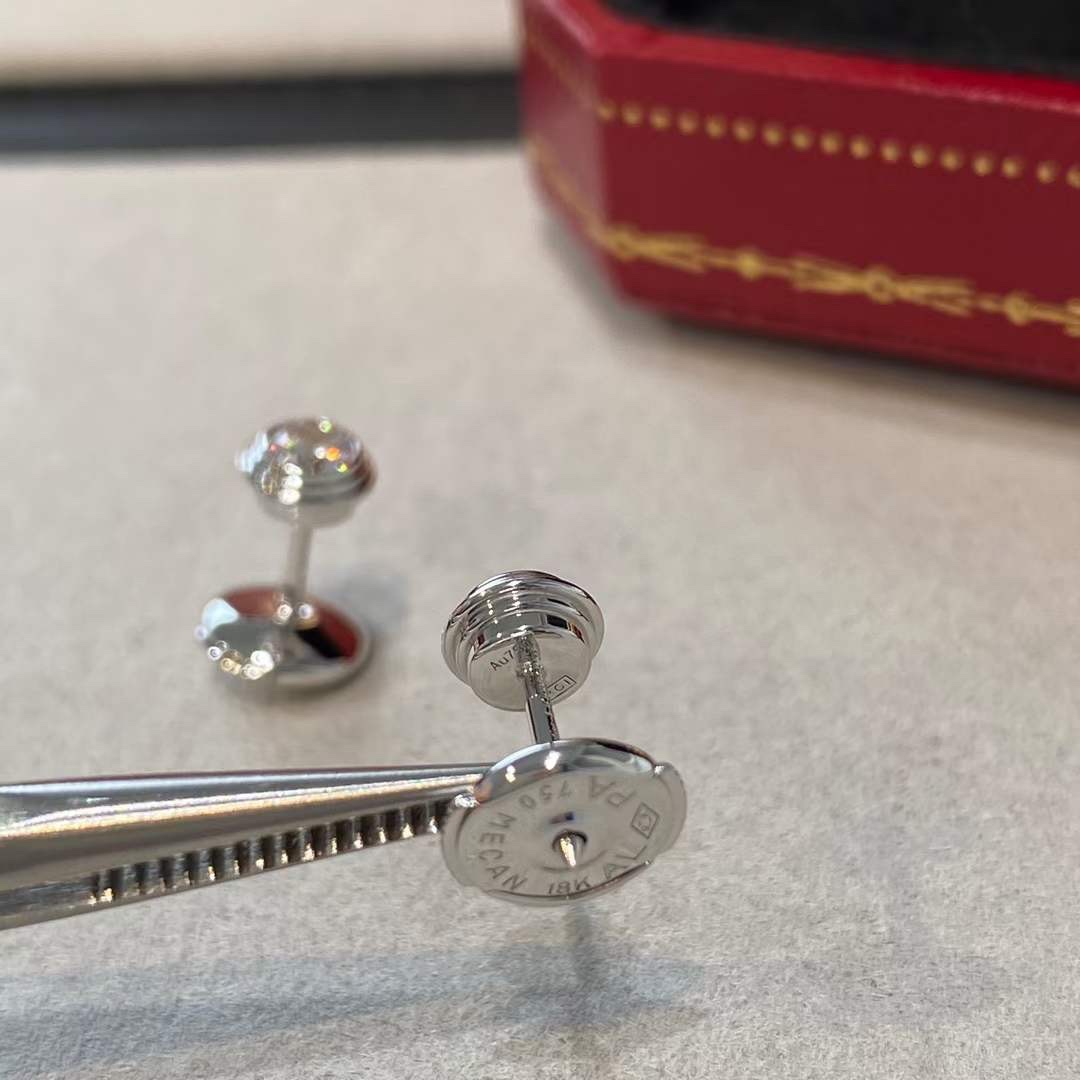 Cartier Cartier 卡地亚 飞碟单钻耳钉 银色