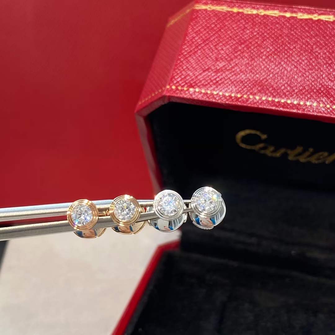 Cartier Cartier 卡地亚 飞碟单钻耳钉 银色