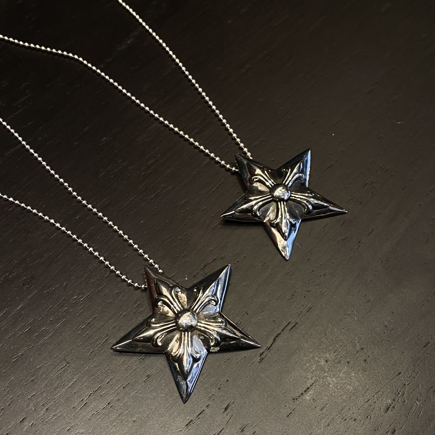 Chrome Hearts 𝐂𝐡𝐫𝐨𝐦𝐞 𝐡𝐞𝐚𝐫𝐭𝐬 克罗心大五芒星项链
