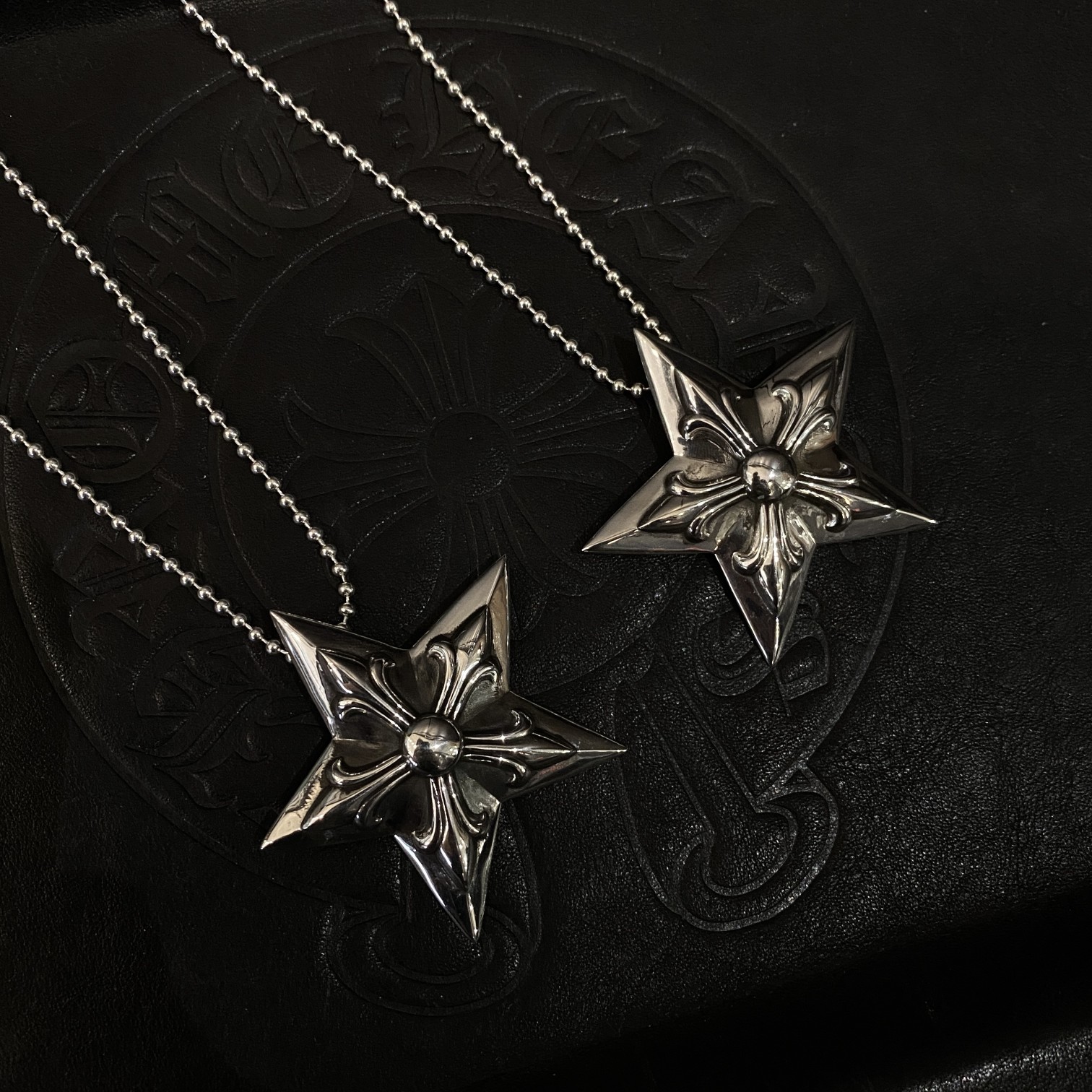 Chrome Hearts 𝐂𝐡𝐫𝐨𝐦𝐞 𝐡𝐞𝐚𝐫𝐭𝐬 克罗心大五芒星项链