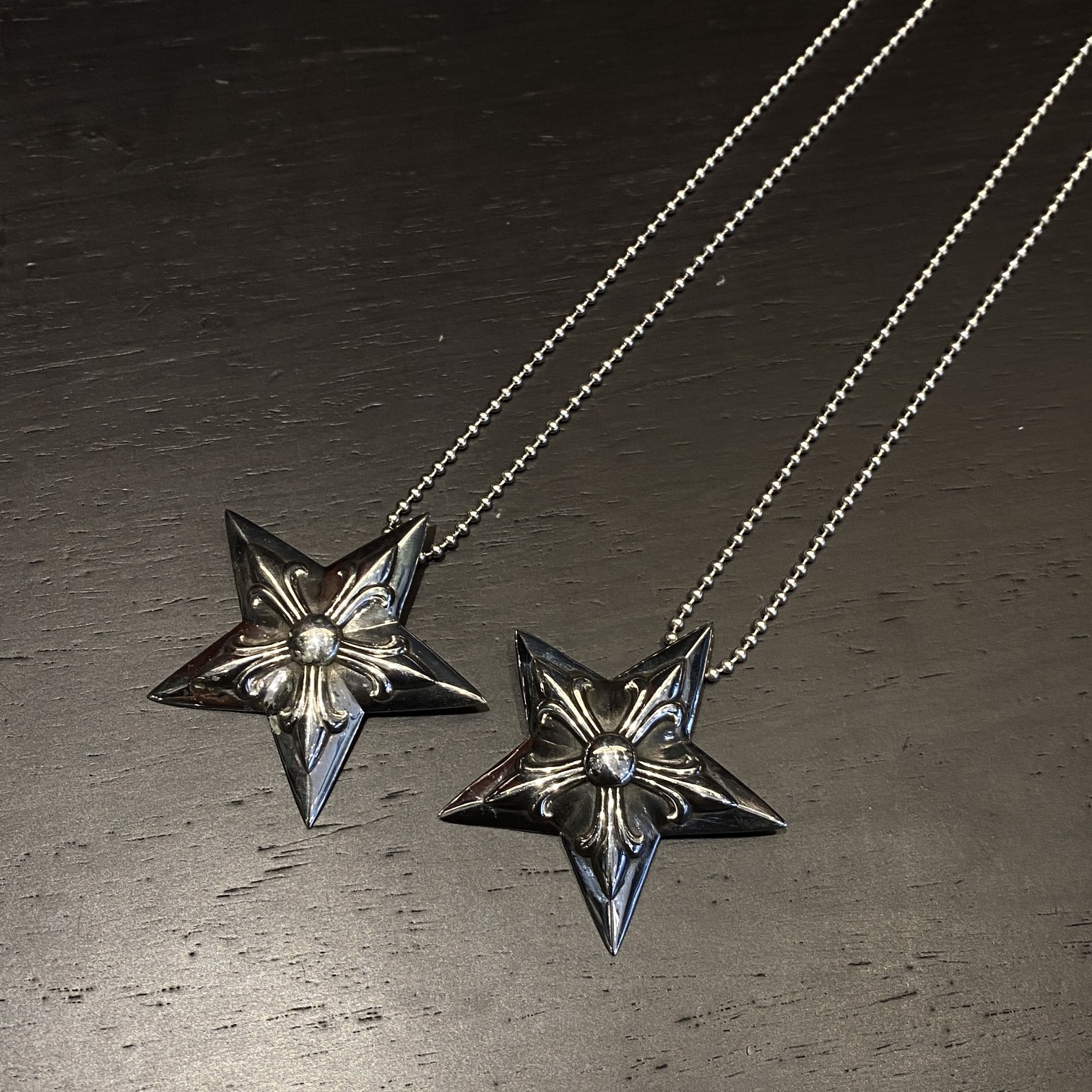 Chrome Hearts 𝐂𝐡𝐫𝐨𝐦𝐞 𝐡𝐞𝐚𝐫𝐭𝐬 克罗心大五芒星项链