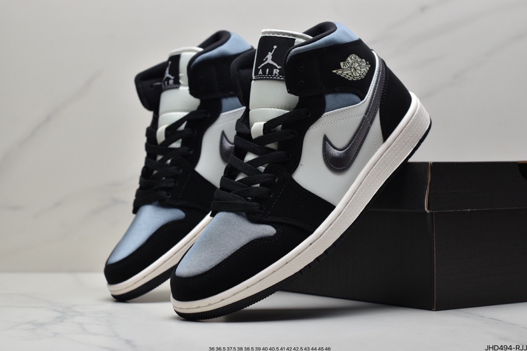 190 Air Jordan 1 Mid ”Obsidian”黑曜石 乔一中邦554724-174