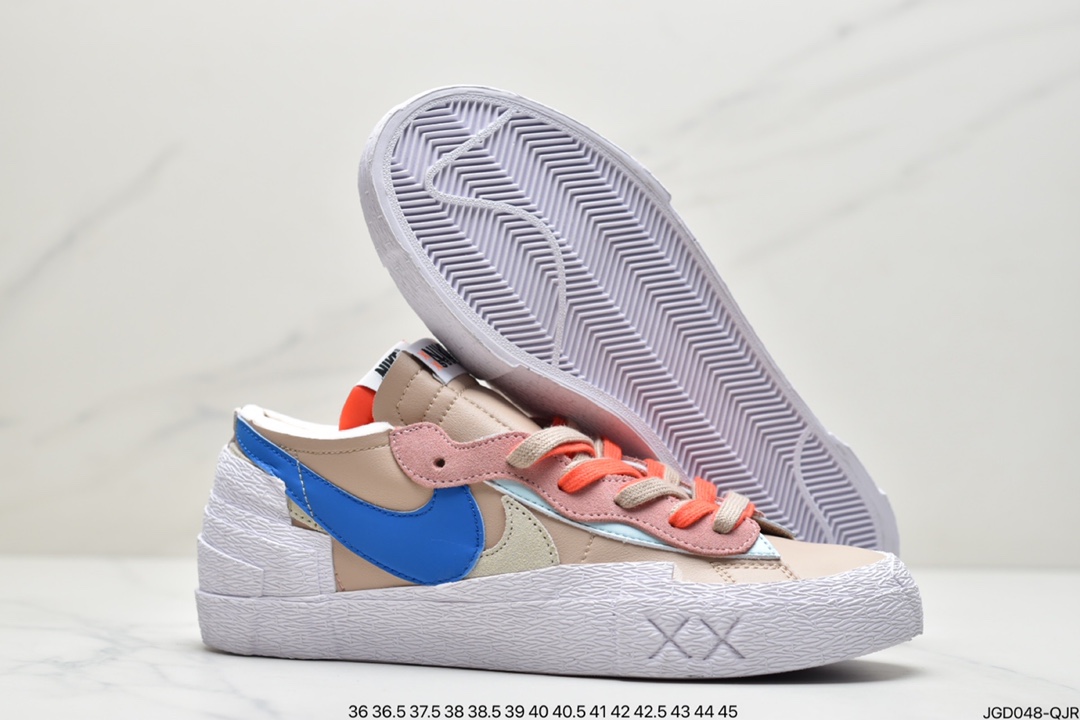 180 联名日式解构美学品牌SACAI x Nike Blazer Low 重叠设计前卫开拓者低帮百搭板鞋DM7901