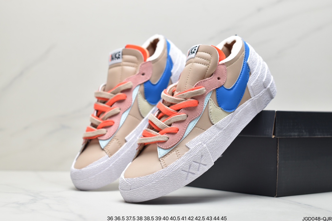 180 联名日式解构美学品牌SACAI x Nike Blazer Low 重叠设计前卫开拓者低帮百搭板鞋DM7901