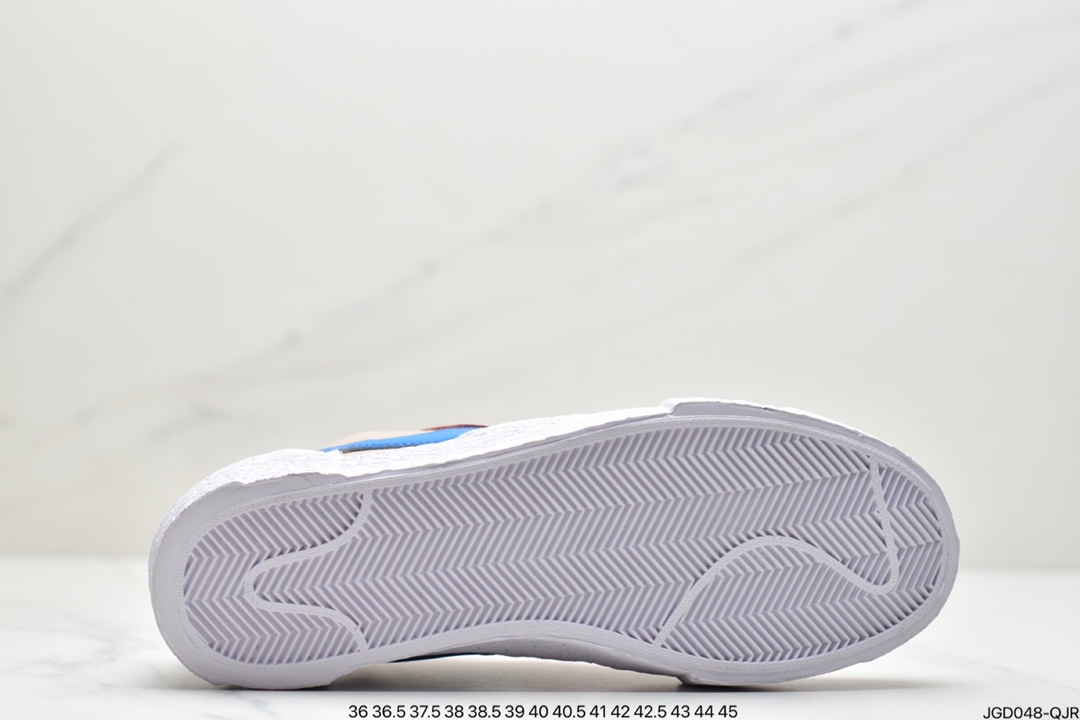 180 联名日式解构美学品牌SACAI x Nike Blazer Low 重叠设计前卫开拓者低帮百搭板鞋DM7901