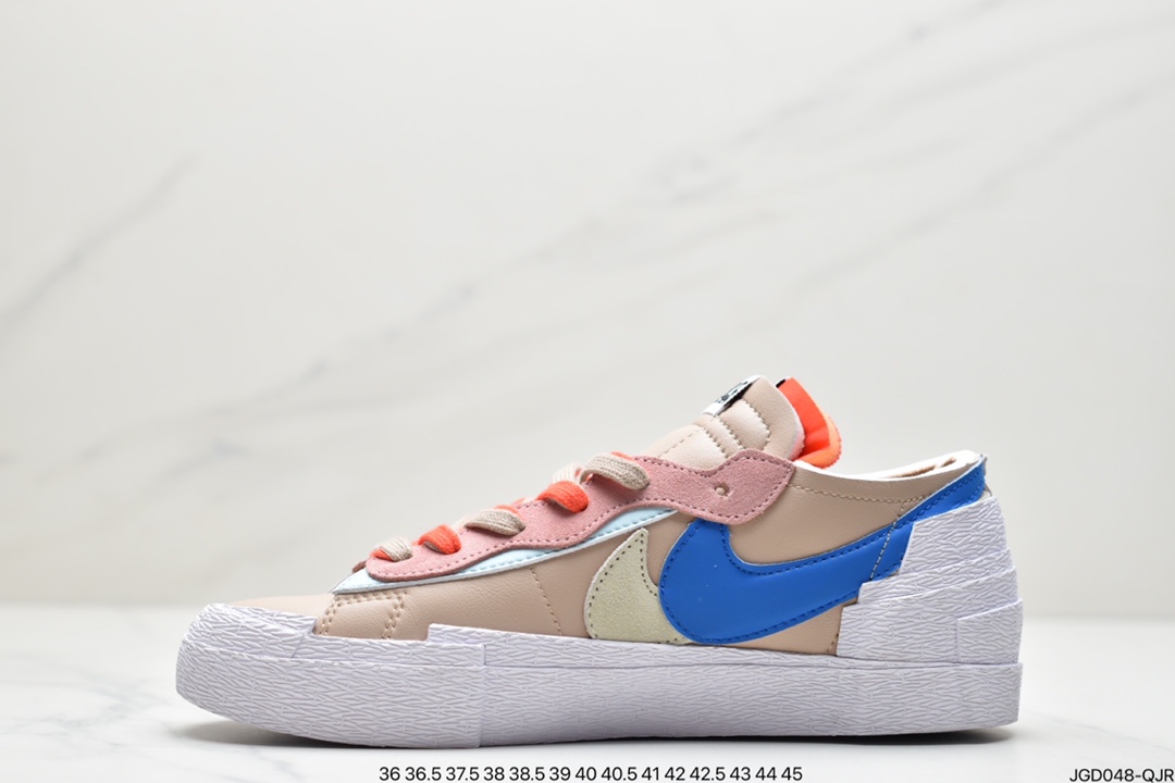 180 联名日式解构美学品牌SACAI x Nike Blazer Low 重叠设计前卫开拓者低帮百搭板鞋DM7901