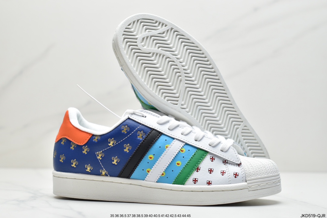 160 阿迪达斯Adidas Originals SUPERSTAR W 贝壳头经典百搭休闲小白板鞋FX7175