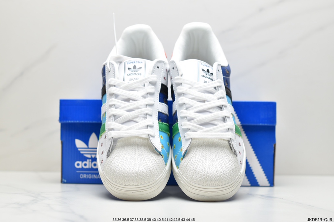 160 阿迪达斯Adidas Originals SUPERSTAR W 贝壳头经典百搭休闲小白板鞋FX7175
