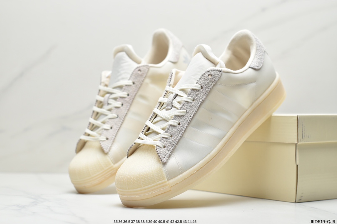 160 Eason x ADIDAS Superstar 陈奕迅联名 侧透白色贝壳头板鞋 FX8116