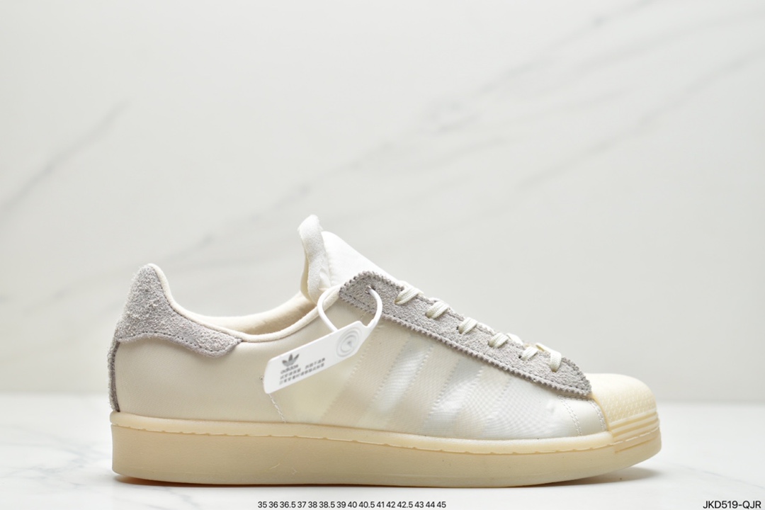 160 Eason x ADIDAS Superstar 陈奕迅联名 侧透白色贝壳头板鞋 FX8116