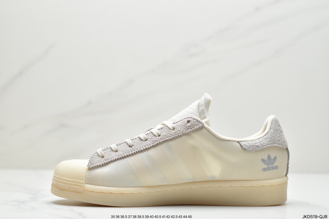 160 Eason x ADIDAS Superstar 陈奕迅联名 侧透白色贝壳头板鞋 FX8116