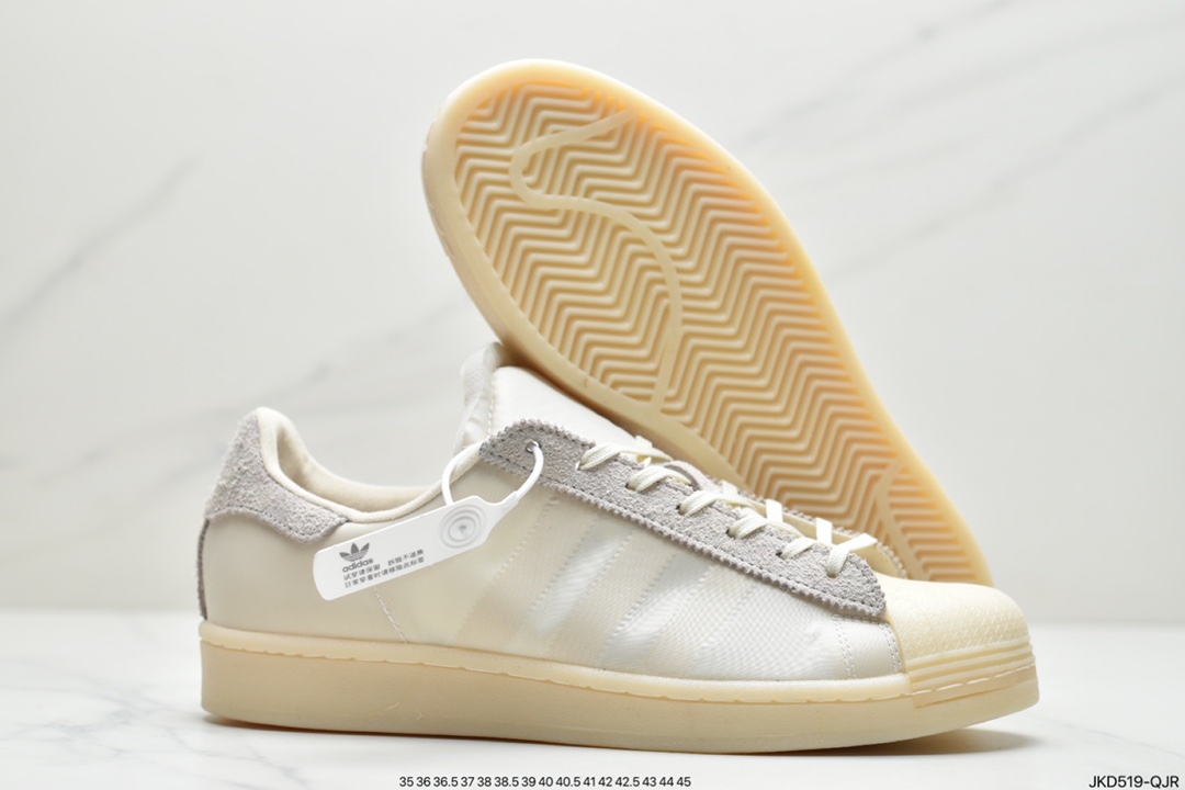 160 Eason x ADIDAS Superstar 陈奕迅联名 侧透白色贝壳头板鞋 FX8116