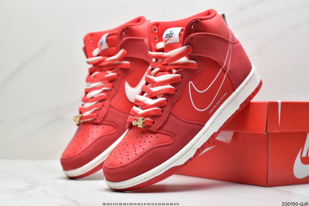 290 耐克Nike SB Dunk High SEFirst Use Sail 白绿金扣 DH0960-001