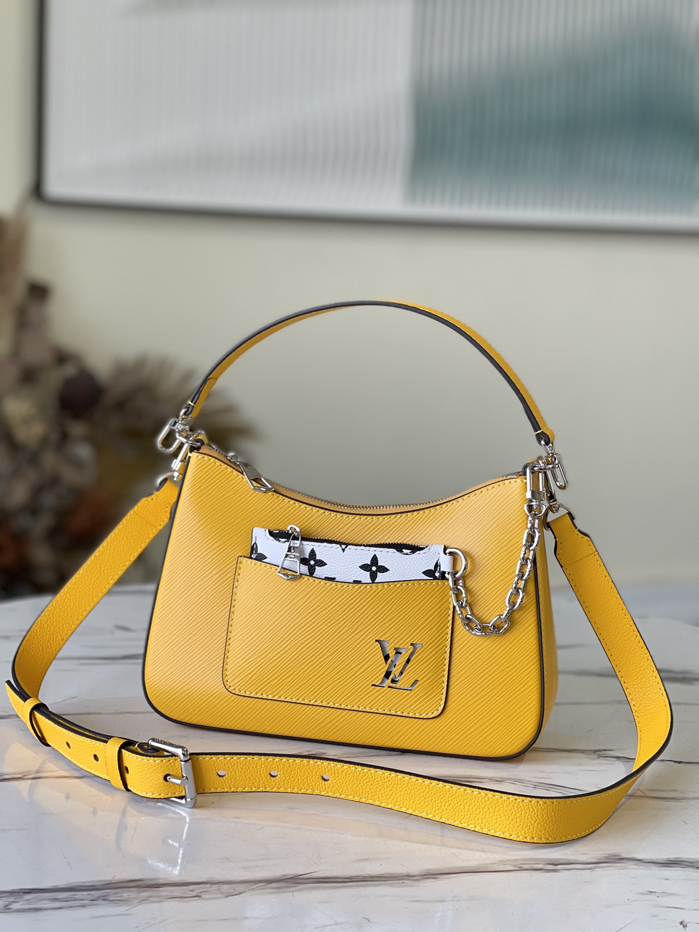Louis Vuitton LV Marelle Bags Handbags Yellow Epi Canvas Chains M80688
