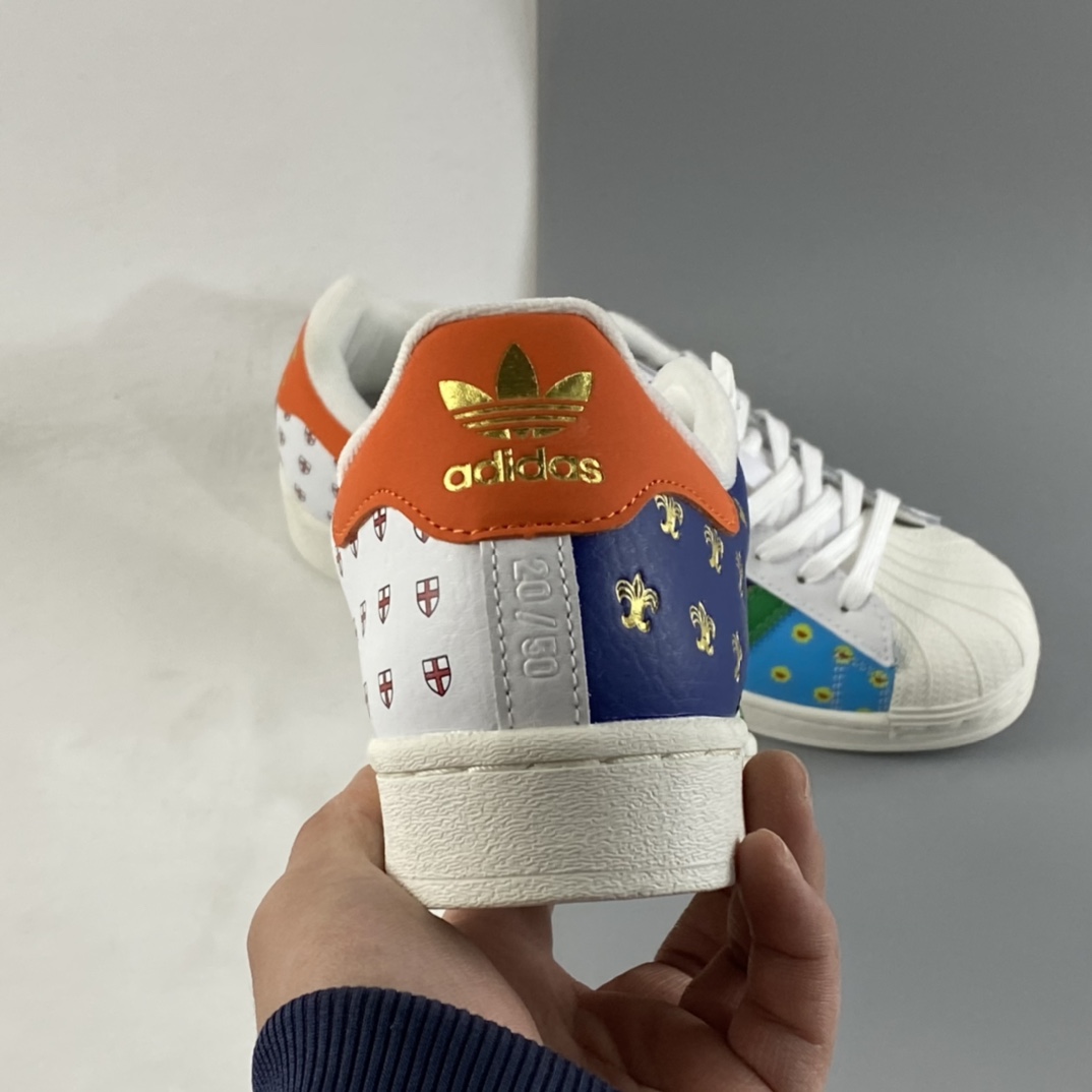 P180  Adidas Originals Superstar 三叶草贝壳头经典百搭休闲运动板鞋 FX7175