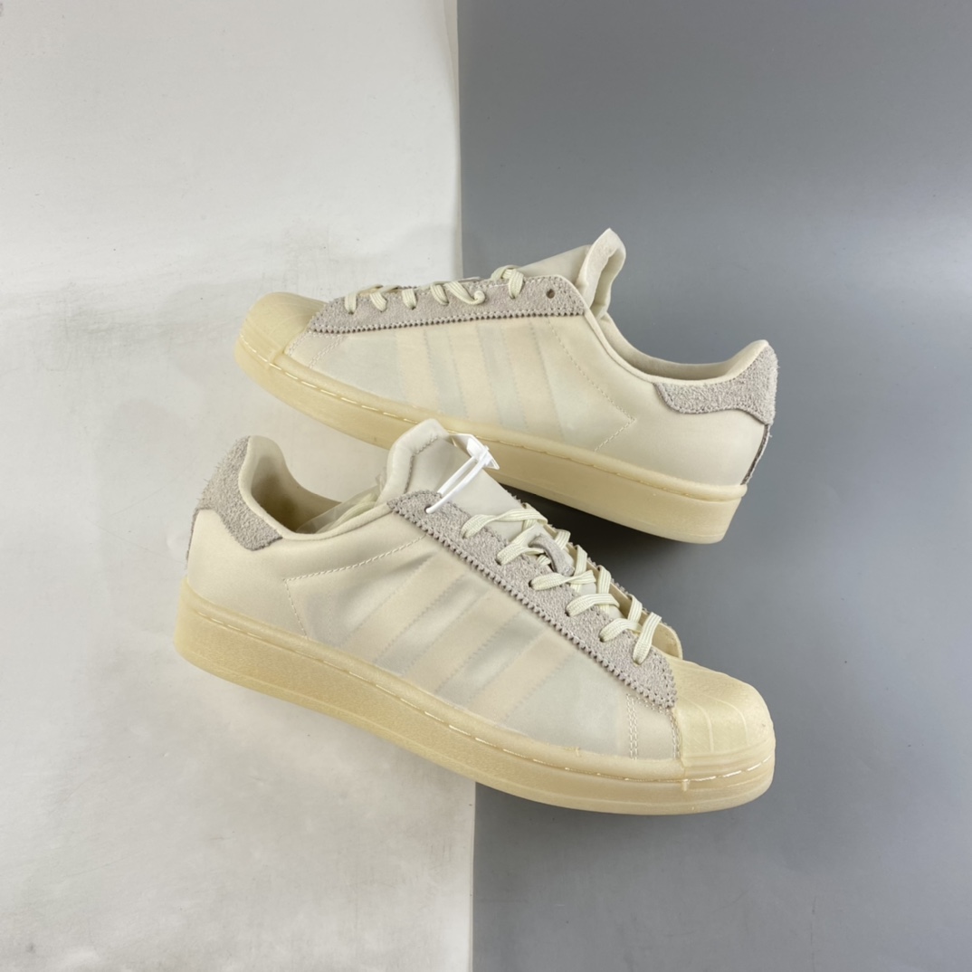 P180  Eason x Adidas Originals Superstar “陈奕迅 骨白” 贝壳头经典百搭休闲运动板鞋 FX8116