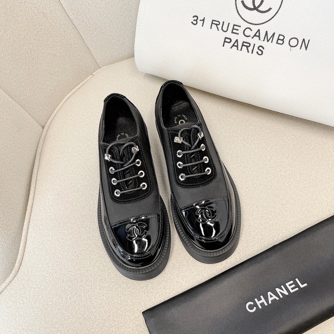 CHANEL мюли лоферы｜винтажные роскошные лоферы｜металлическая пряжка с двойной C + вощёная телячья кожа
