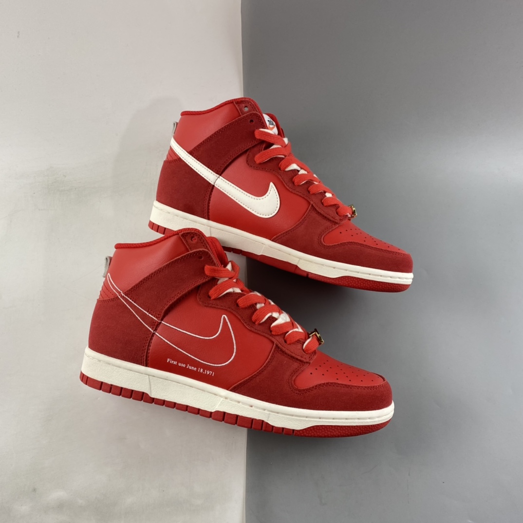 P280  NIKE Dunk High ”First Use” 圣诞红 SB扣碎篮板时尚高帮休闲板鞋 DH0960-600