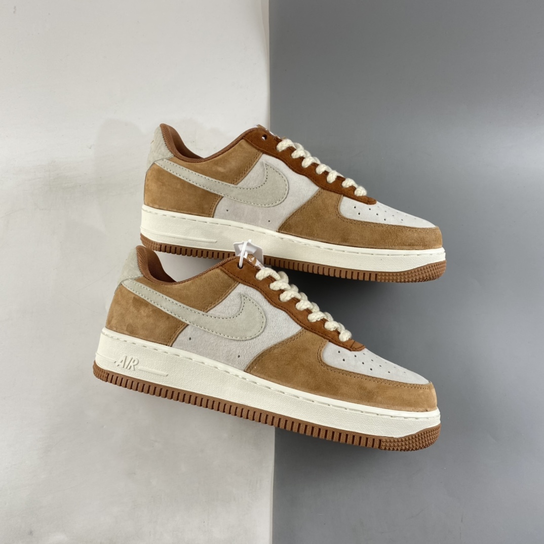 P240  NIKE Air Force 1’07 ESS 奶茶汉堡 空军一号低帮休闲板鞋 CW2288-855