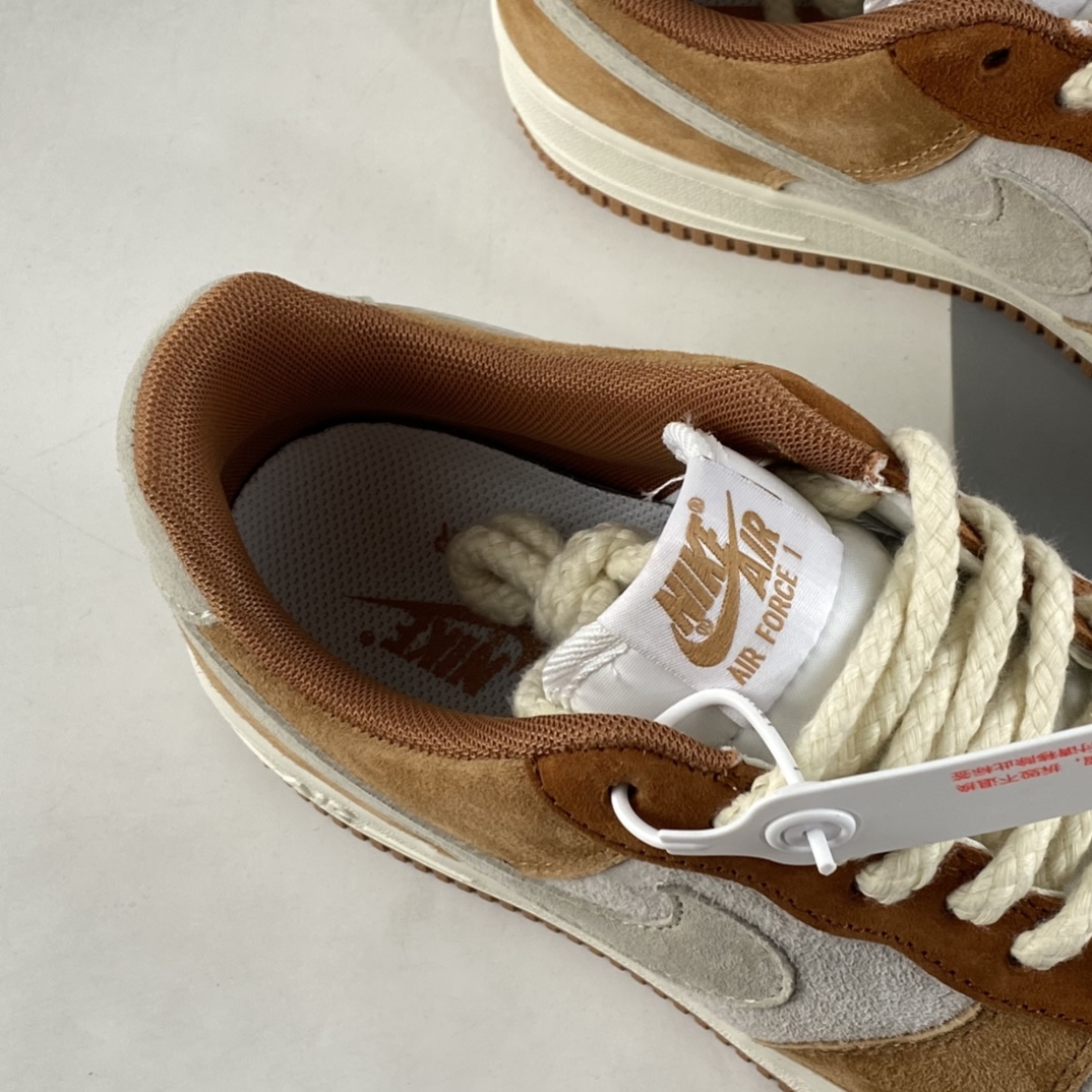 P240  NIKE Air Force 1’07 ESS 奶茶汉堡 空军一号低帮休闲板鞋 CW2288-855