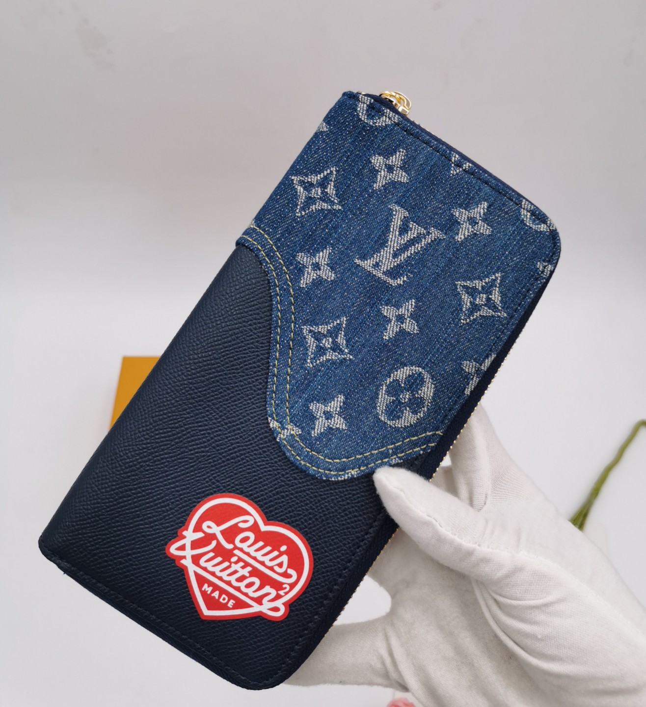 Close up of premium leather wallet texture