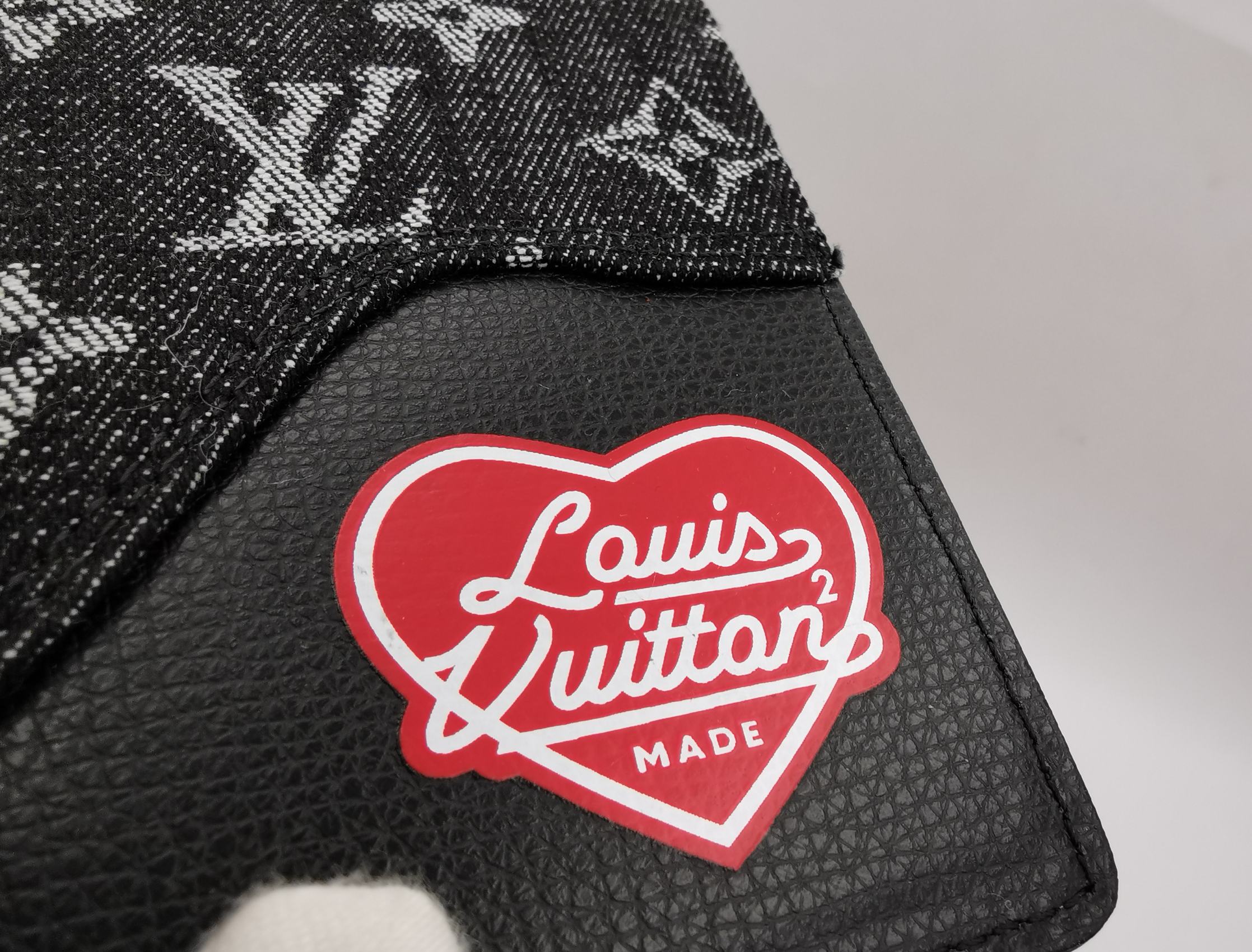 Back view of a genuine leather card holder