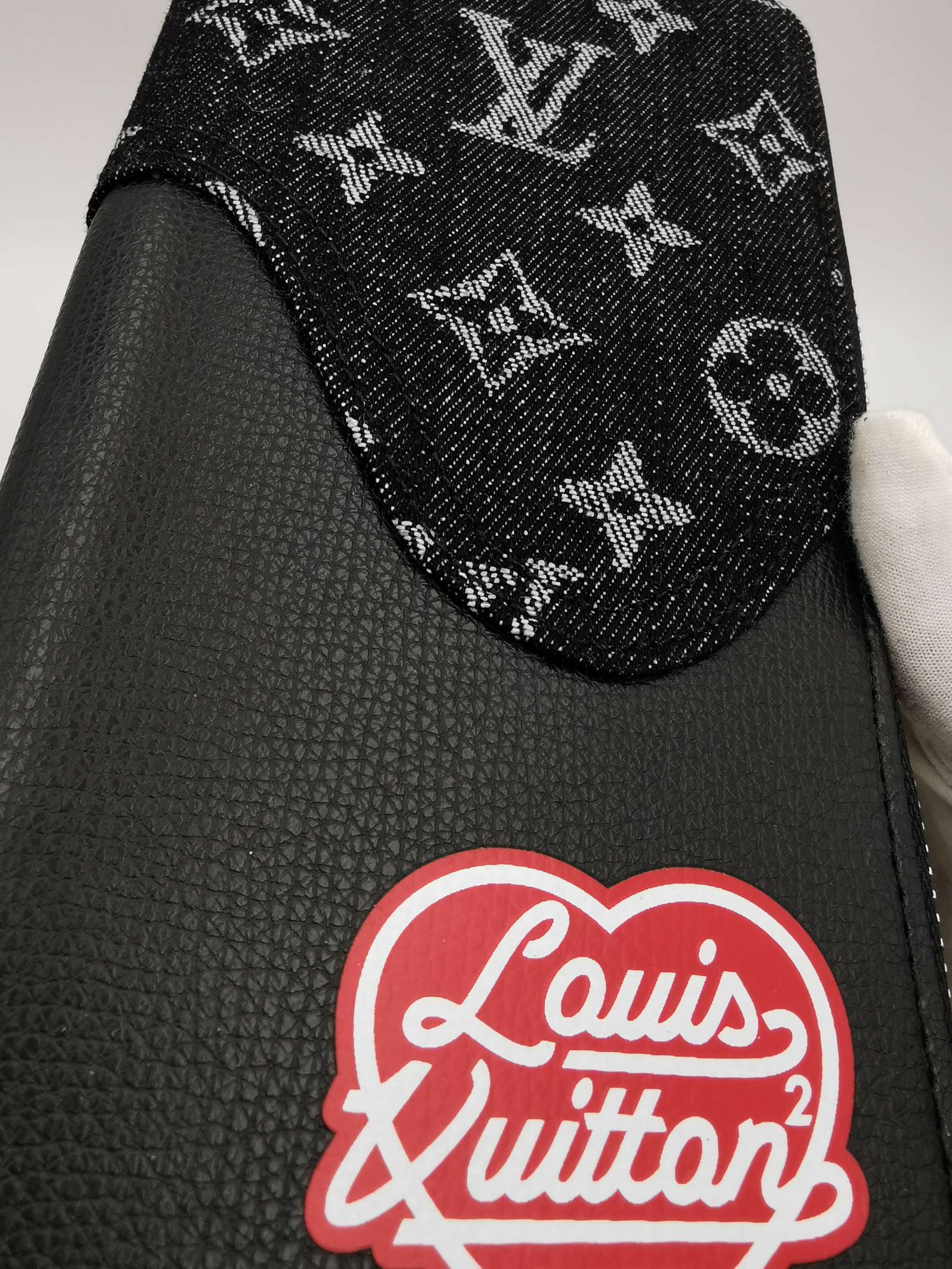 Interior details of the leather wallet