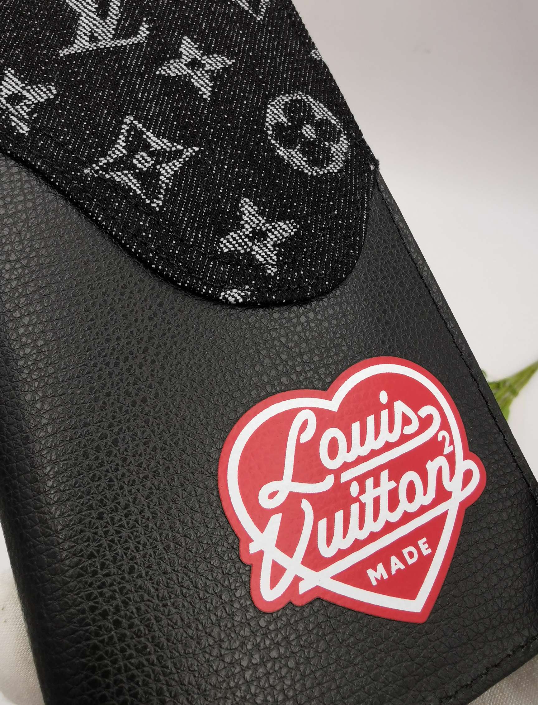 Bi-fold leather wallet in a pocket