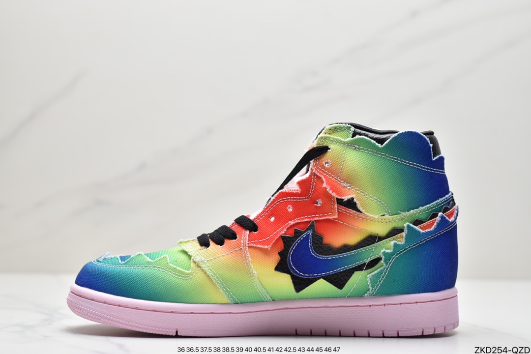 270 J Balvin x Air Jordan 1 High OG彩虹扎染 DC3481-900
