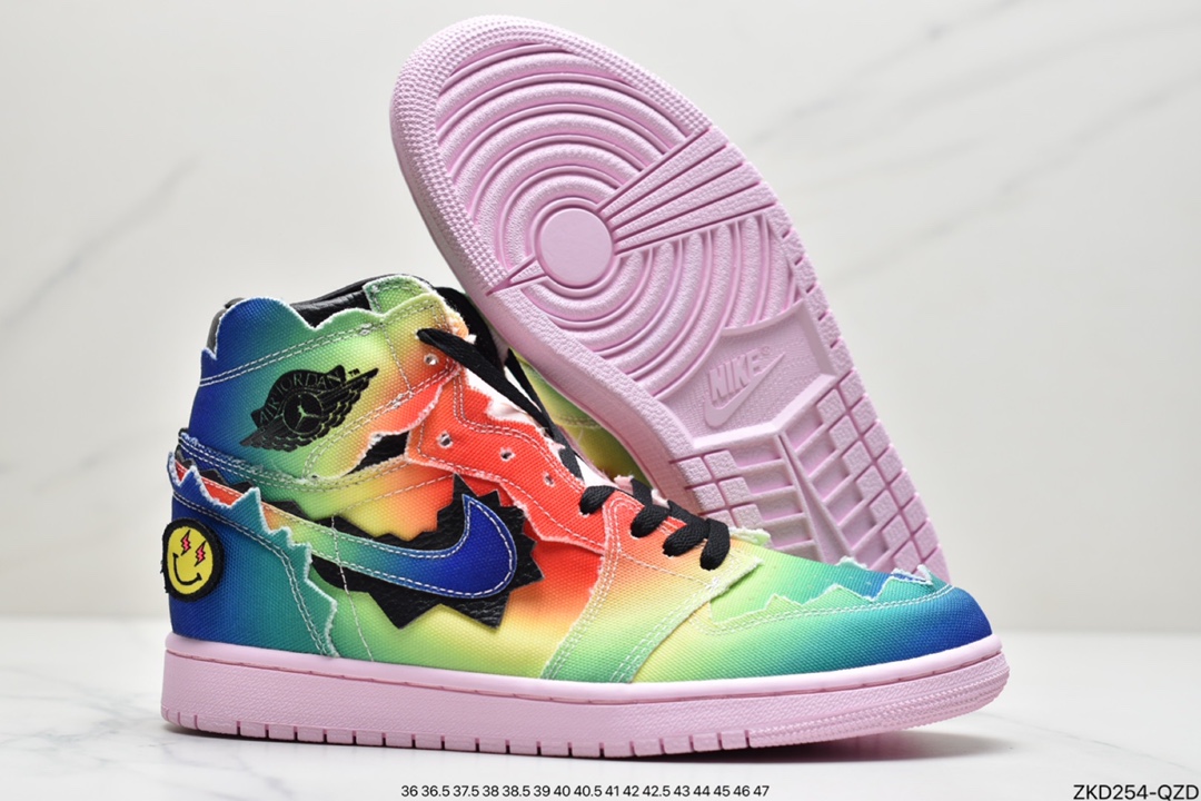 270 J Balvin x Air Jordan 1 High OG彩虹扎染 DC3481-900